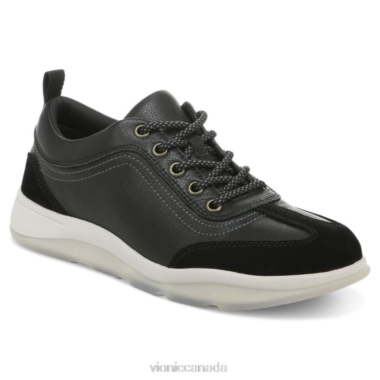 Vionic Nyla Sneaker 4642661047 Black Leather Vionic shoes calgary