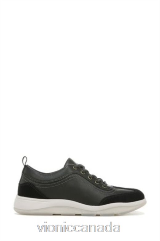 Vionic Nyla Black Tumbled Leather Lace Up Shoes 4642661639Vionic calgary