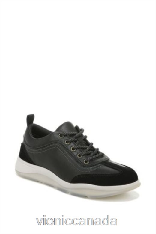 Vionic Nyla Black Tumbled Leather Lace Up Shoes 4642661639Vionic calgary