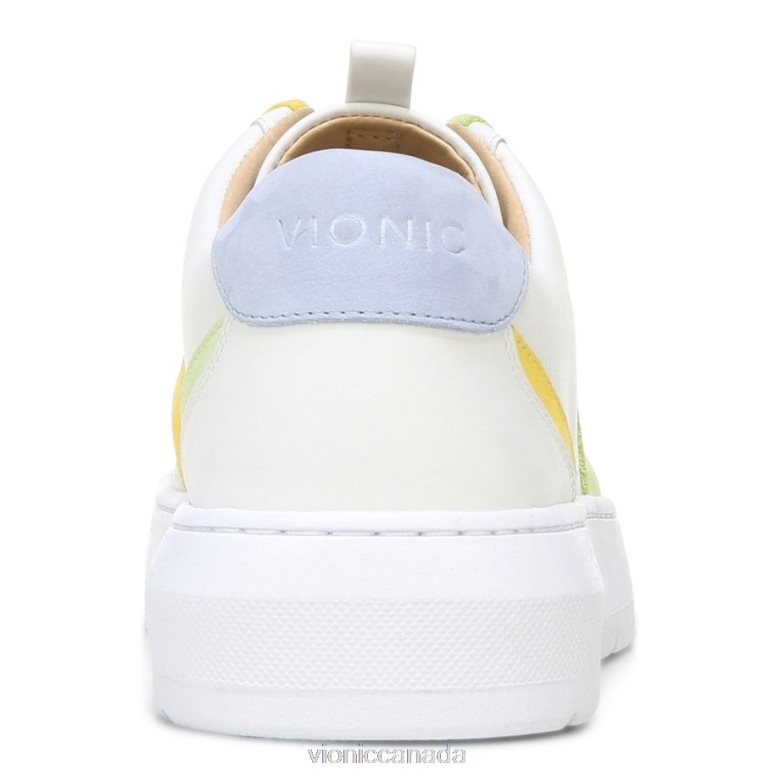 Vionic Simasa Trainer 464266593 White Pale Lime Vionic shoes calgary