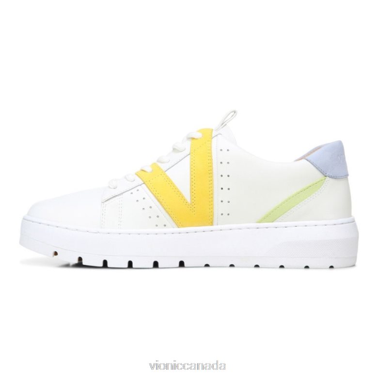 Vionic Simasa Trainer 464266593 White Pale Lime Vionic shoes calgary