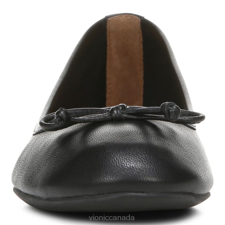 Vionic Callisto Flat 4642661238 Black Leather Vionic boots canada