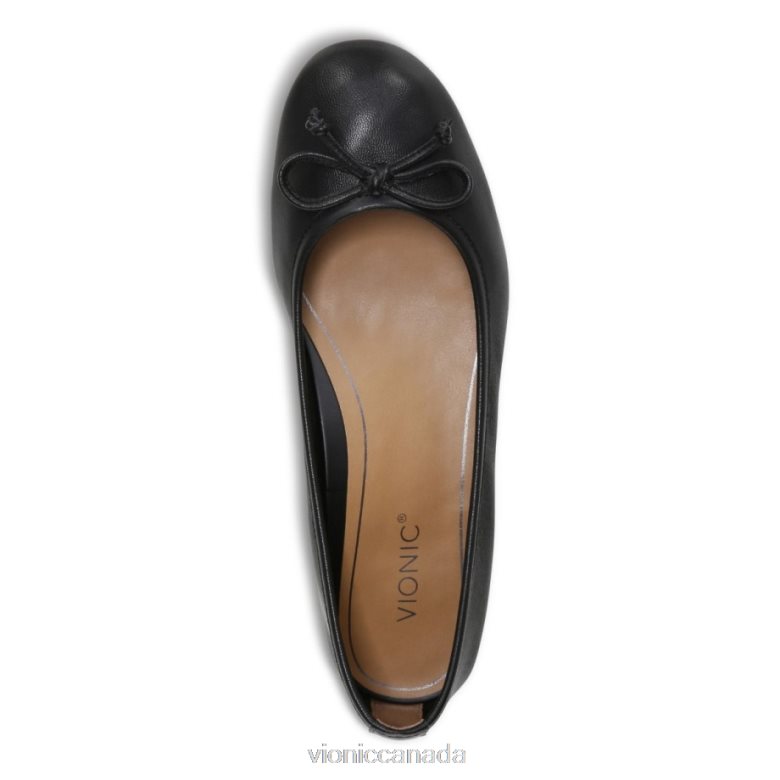Vionic Callisto Flat 4642661238 Black Leather Vionic boots canada