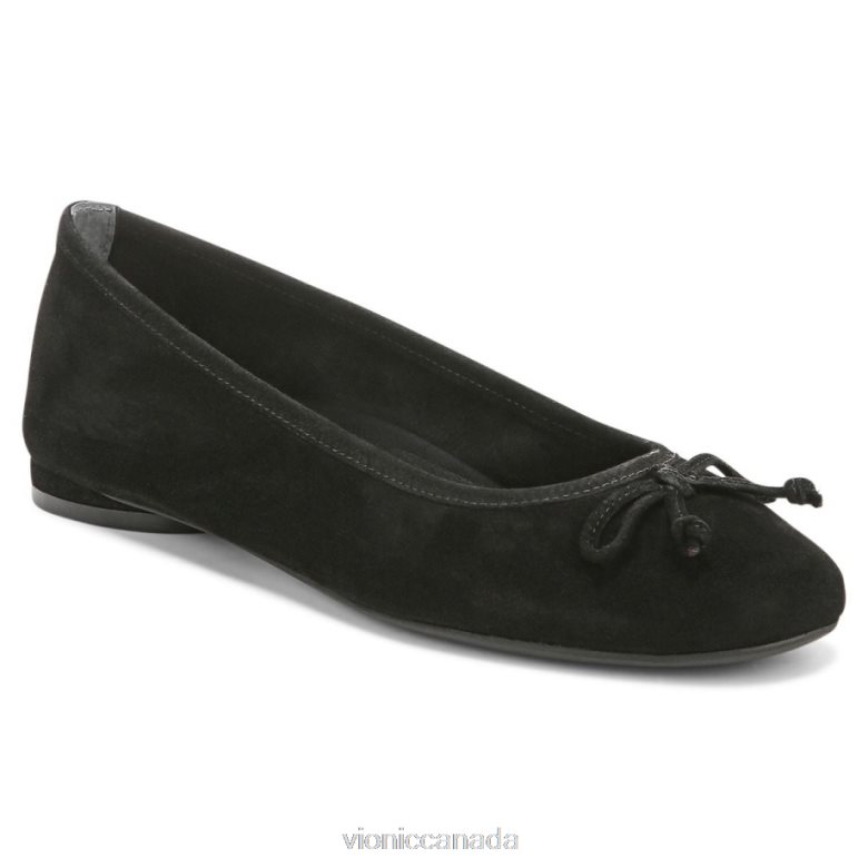 Vionic Callisto Flat 4642661239 Black Suede Vionic calgary