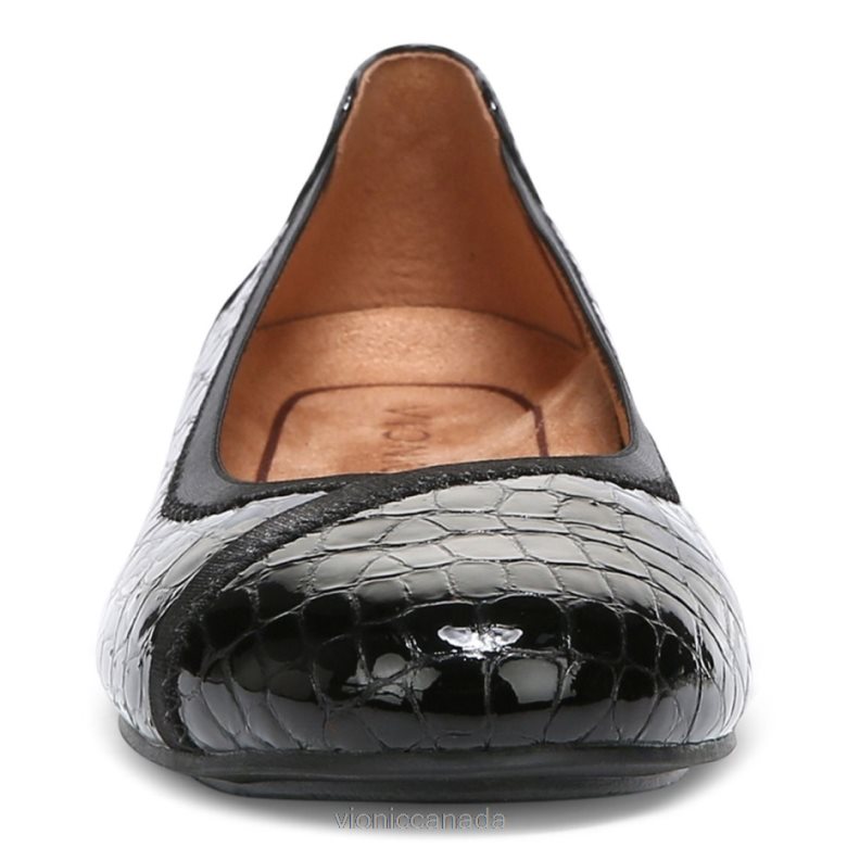 Vionic Caroll Ballet Flat 4642661244 Black Croc Vionic canada sale