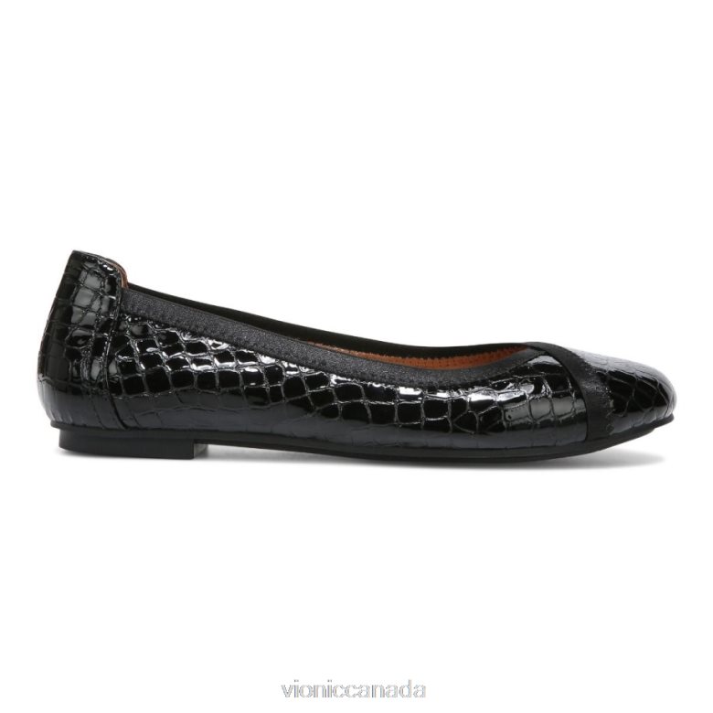 Vionic Caroll Ballet Flat 4642661244 Black Croc Vionic canada sale