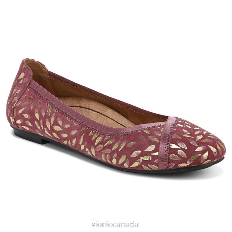 Vionic Caroll Ballet Flat 4642661247 Shiraz Suede Vionic calgary