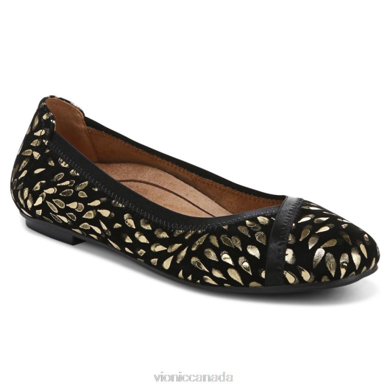Vionic Caroll Ballet Flat 4642661249 Black Suede Vionic sandals canada