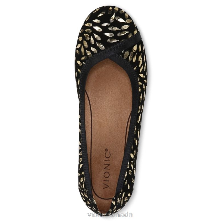 Vionic Caroll Ballet Flat 4642661249 Black Suede Vionic sandals canada