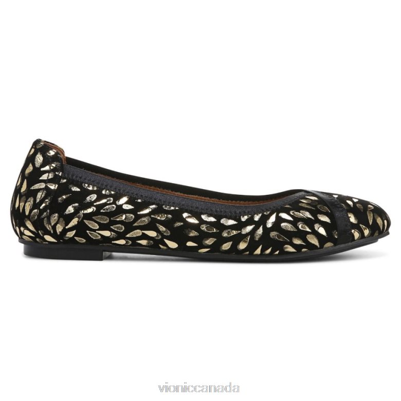 Vionic Caroll Ballet Flat 4642661249 Black Suede Vionic sandals canada