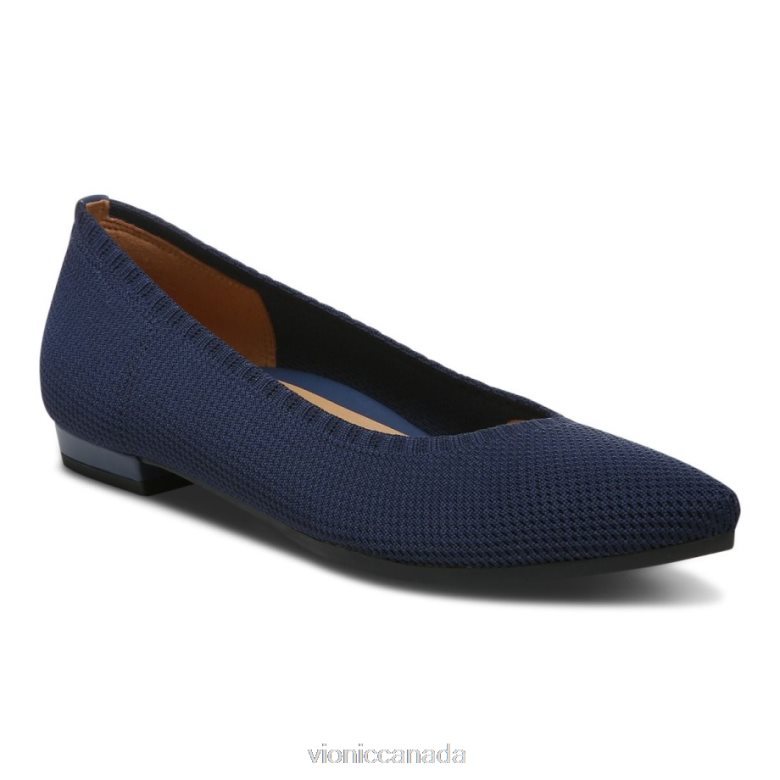 Vionic Dahlia Flat 4642661228 Navy Vionic canada sale