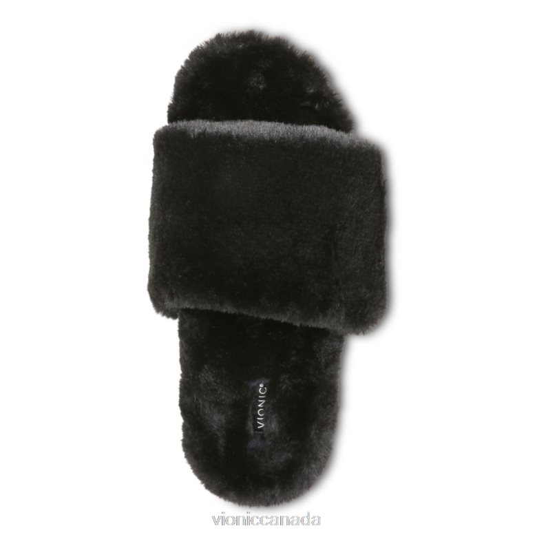 Vionic Dream Plush Slipper 464266771 Black Plush Vionic canada shoes