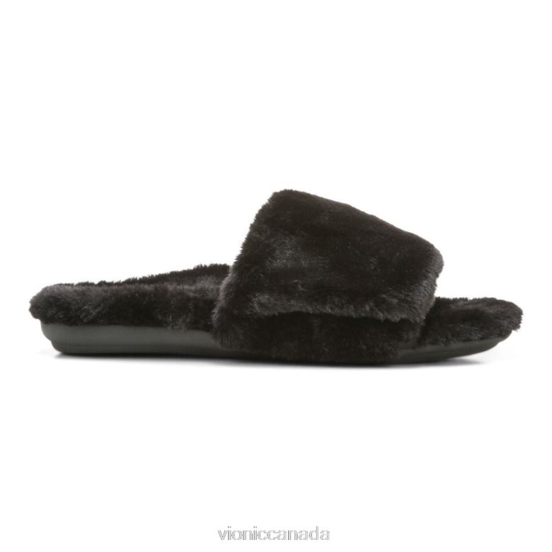 Vionic Dream Plush Slipper 464266771 Black Plush Vionic canada shoes