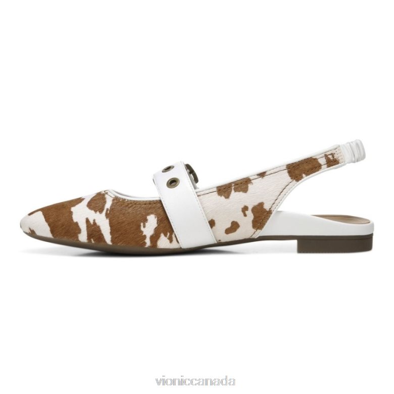Vionic Elana Flat 46426695 Brown Cow Print Vionic canada sale