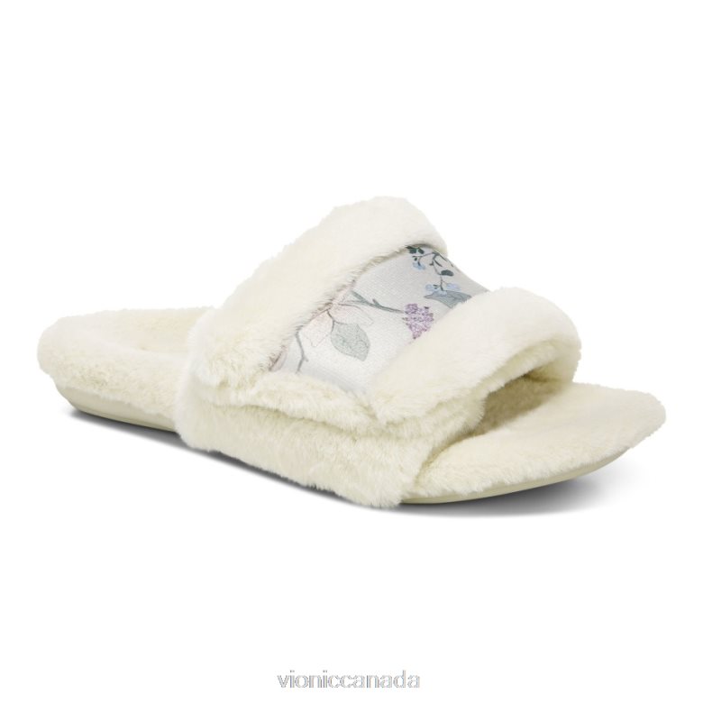 Vionic Erma Slipper 464266101 Cream Botanical Vionic boots canada