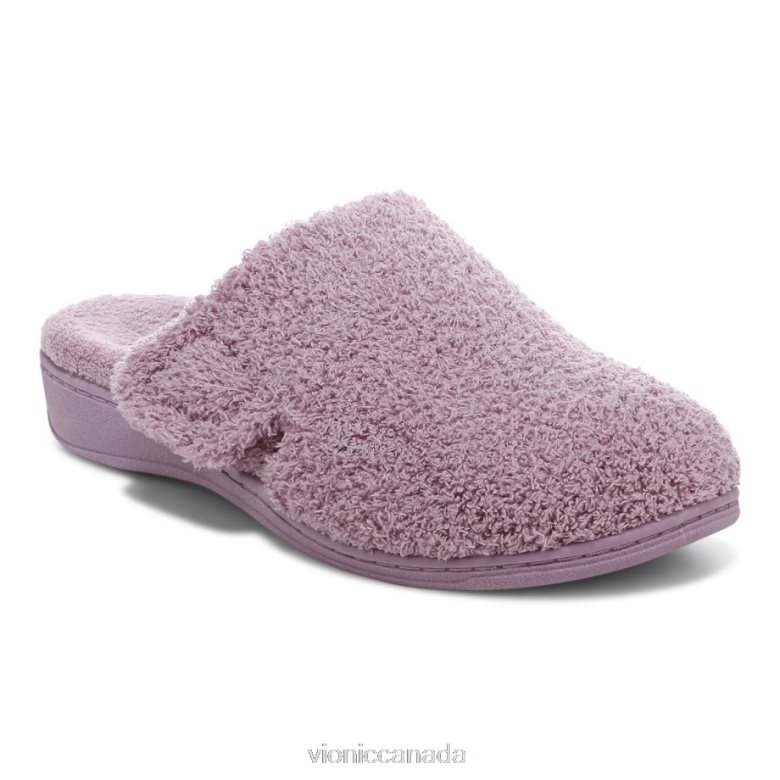 Vionic Gemma Mule Slippers 464266747 Dusk Curly Terry Vionic canada shoes