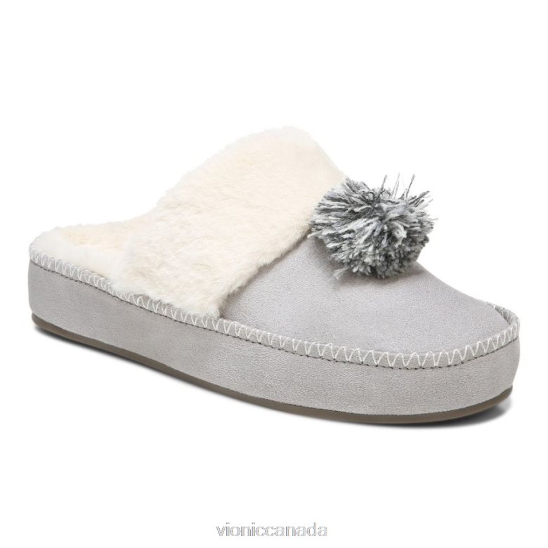 Vionic Grace Slipper 464266125 Light Grey Vionic shoes calgary