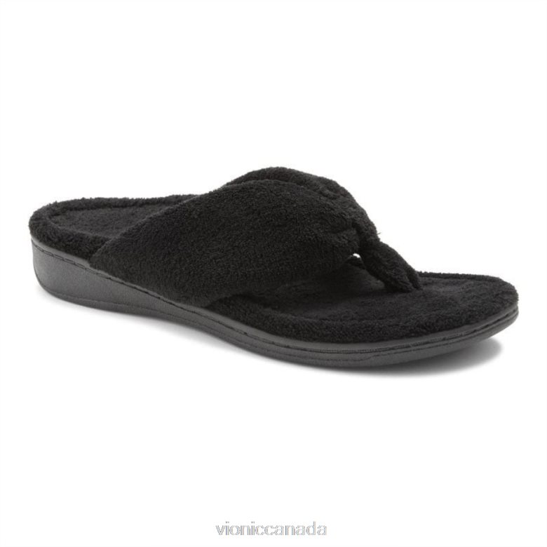 Vionic Gracie Toe Post Slipper 464266758 Black Vionic boots canada