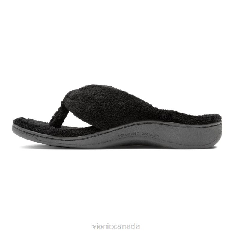 Vionic Gracie Toe Post Slipper 464266758 Black Vionic boots canada