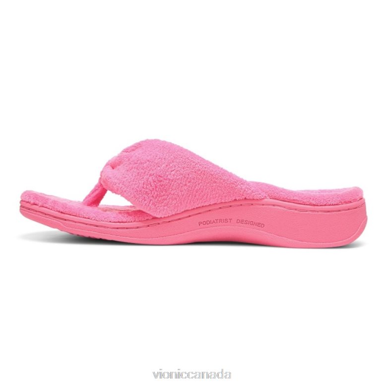 Vionic Gracie Toe Post Slipper 464266760 Electric Pink Vionic shoes calgary
