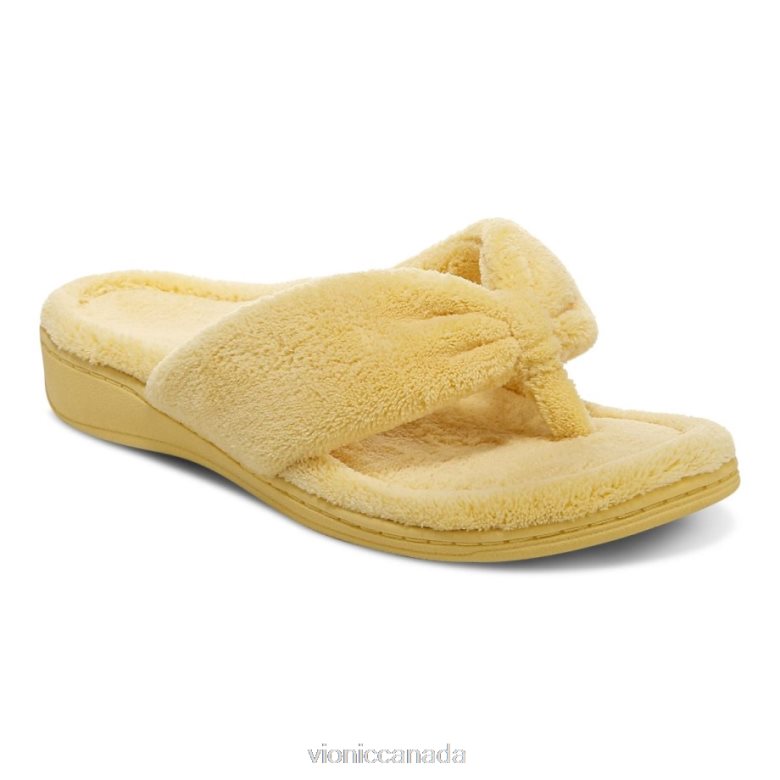 Vionic Gracie Toe Post Slipper 464266761 Gold Cream Vionic sandals canada