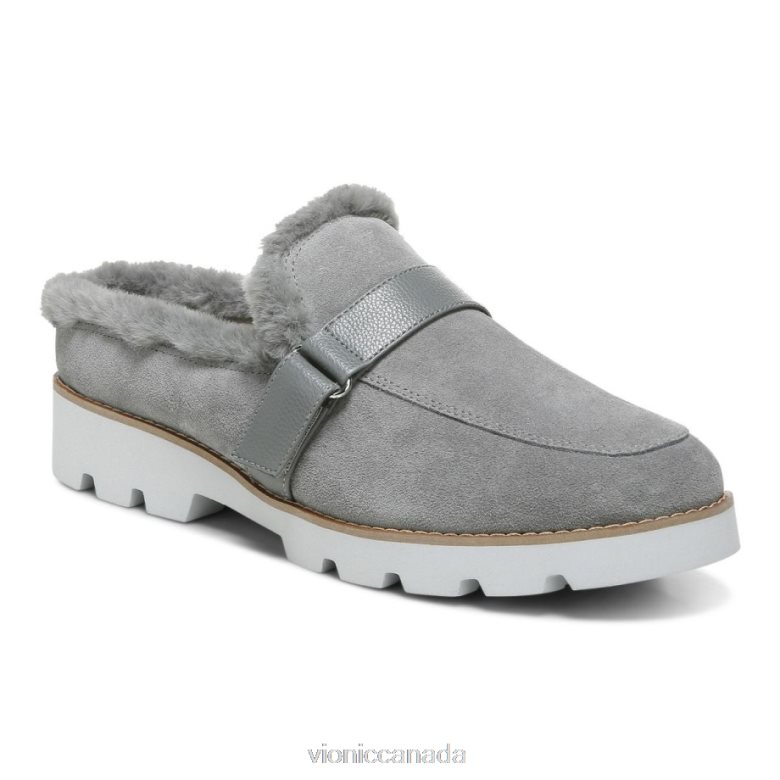 Vionic Kailen Mule 4642661207 Charcoal Suede Vionic calgary