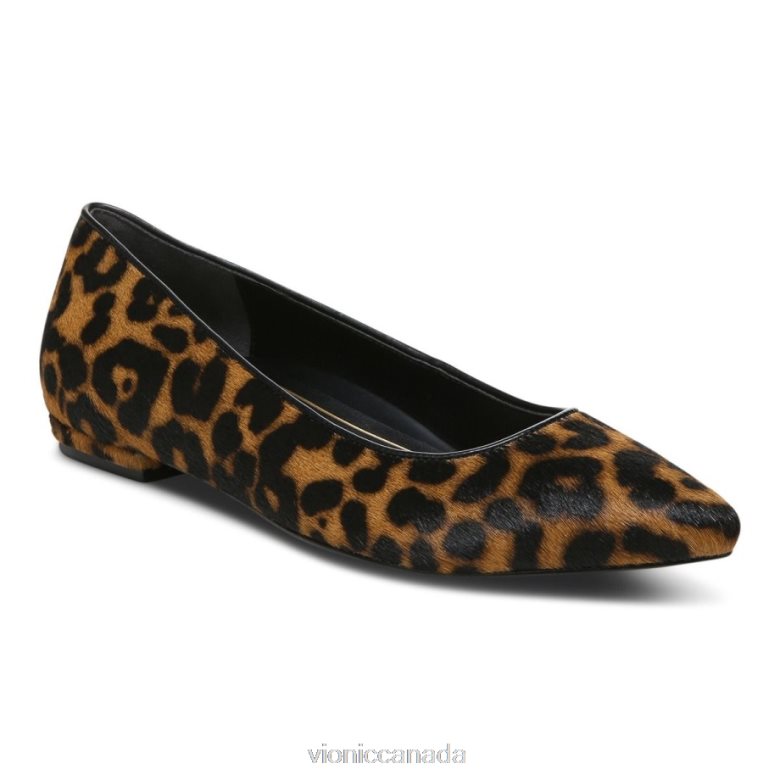 Vionic Lena Ballet Flat 4642661232 Tan Leopard Vionic shoes calgary