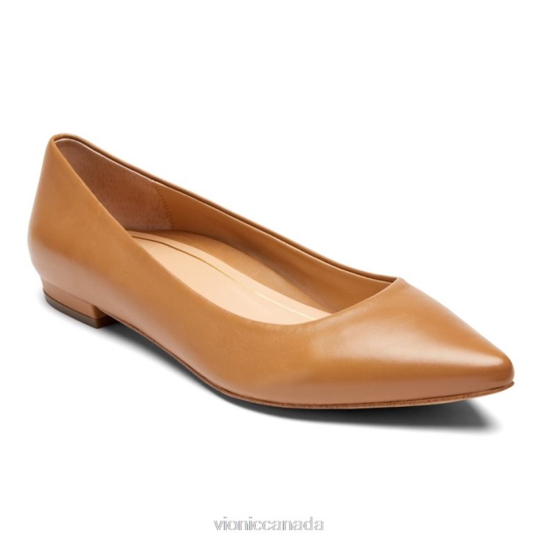 Vionic Lena Ballet Flat 4642661233 Macaroon Leather Vionic sandals canada
