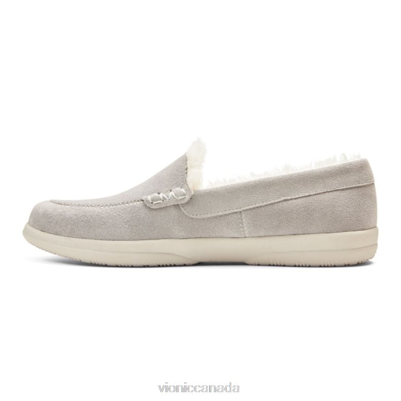 Vionic Lynez Slipper 464266721 Light Grey Suede Vionic sandals canada