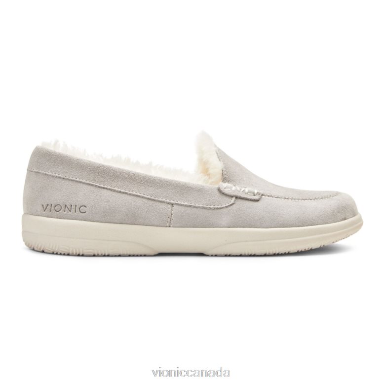 Vionic Lynez Slipper 464266721 Light Grey Suede Vionic sandals canada