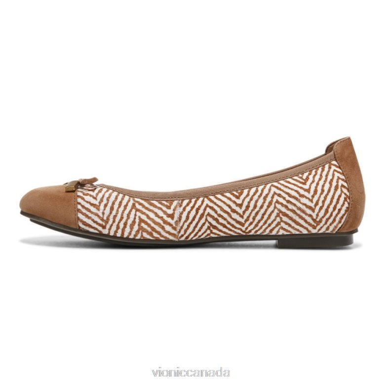 Vionic Minna Ballet Flat 4642661254 Toffee Cream Vionic boots canada