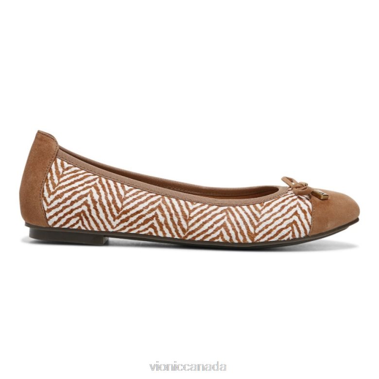 Vionic Minna Ballet Flat 4642661254 Toffee Cream Vionic boots canada