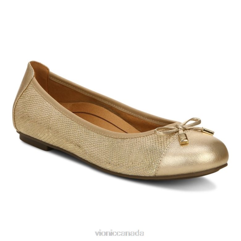 Vionic Minna Ballet Flat 4642661257 Gold Vionic sandals canada