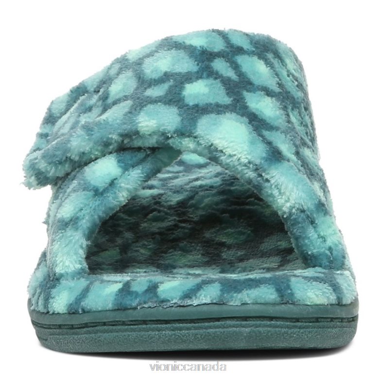 Vionic Relax Slipper 46426610 Posy Green Leopard Vionic boots canada