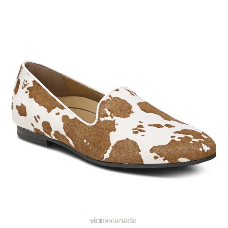 Vionic Willa Flat 464266686 Brown Cow Print Vionic canada
