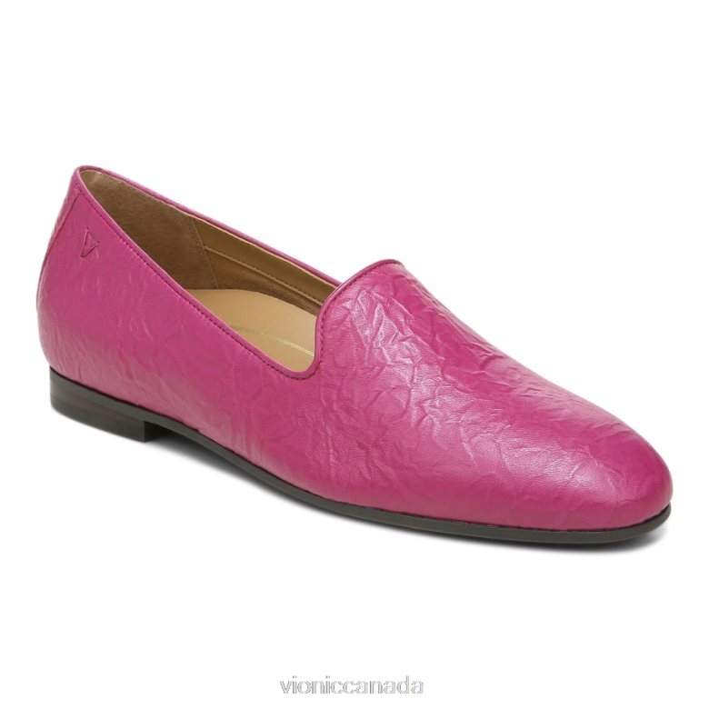 Vionic Willa Flat 464266687 Berry Leather Vionic boots canada