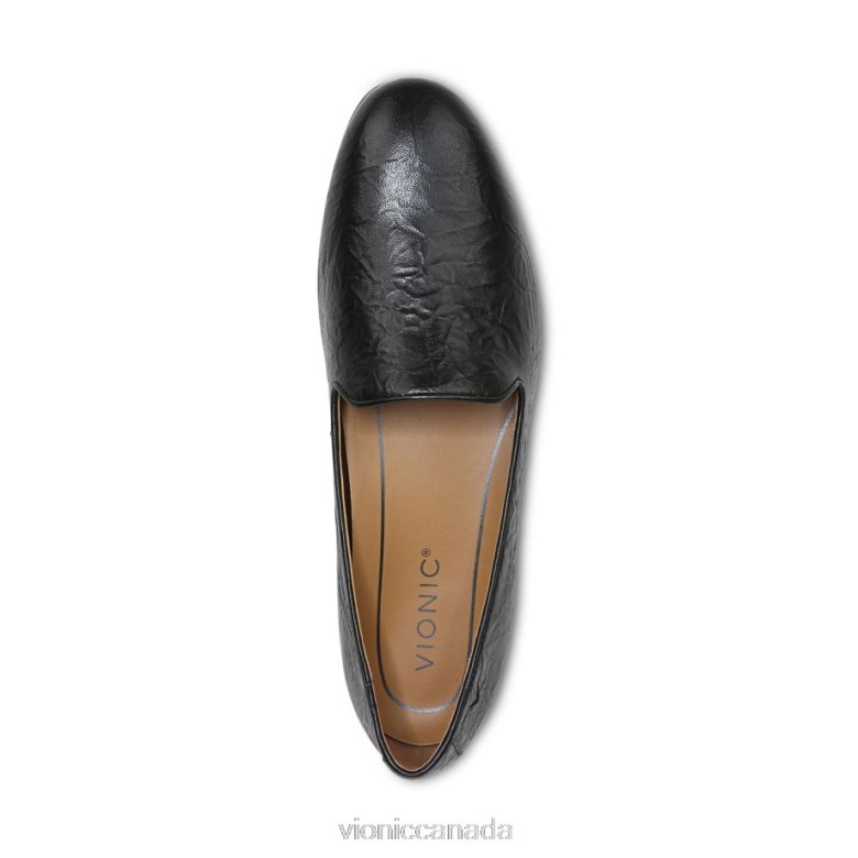 Vionic Willa Slip on Flat 4642661211 Black Leather Vionic canada shoes