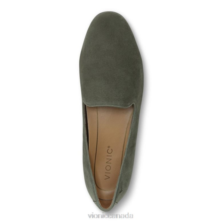 Vionic Willa Slip on Flat 4642661222 Olive Suede Vionic boots canada