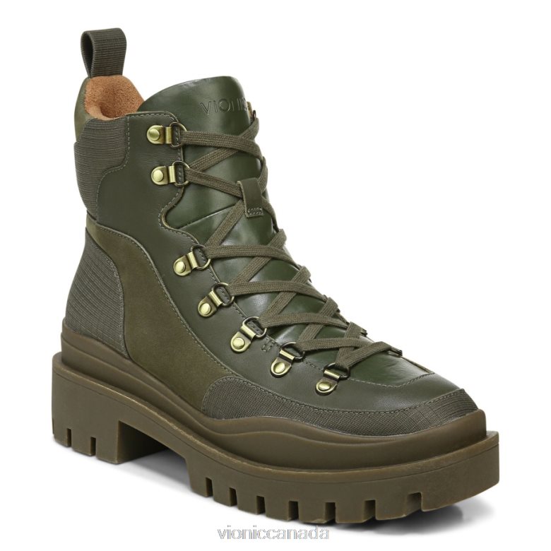 Vionic Jaxen Boot 464266836 Olive Leather Textile Vionic calgary
