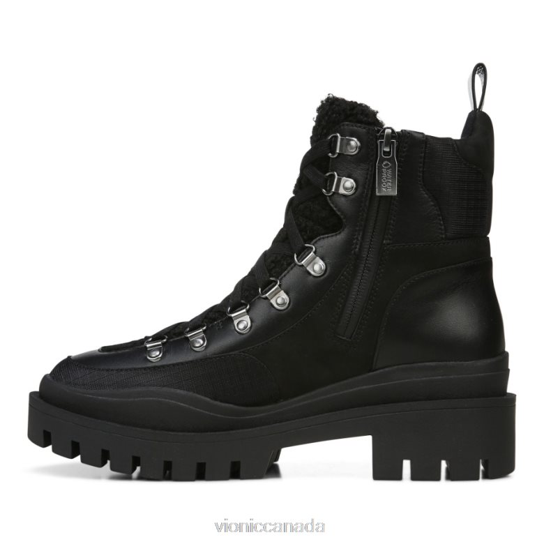 Vionic Jaxen Boot 464266837 Black Leather Shearling Vionic shoes calgary