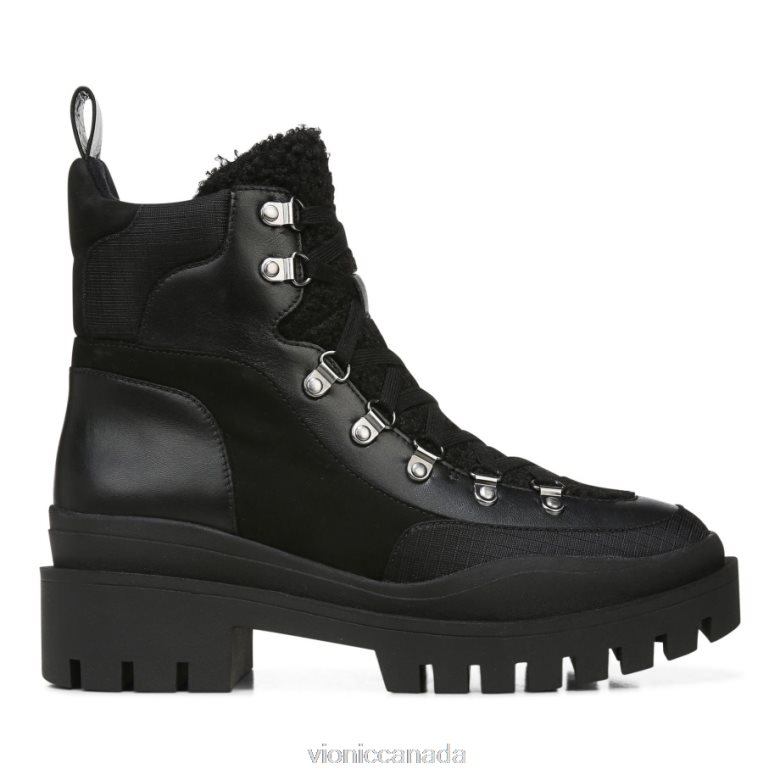 Vionic Jaxen Boot 464266837 Black Leather Shearling Vionic shoes calgary