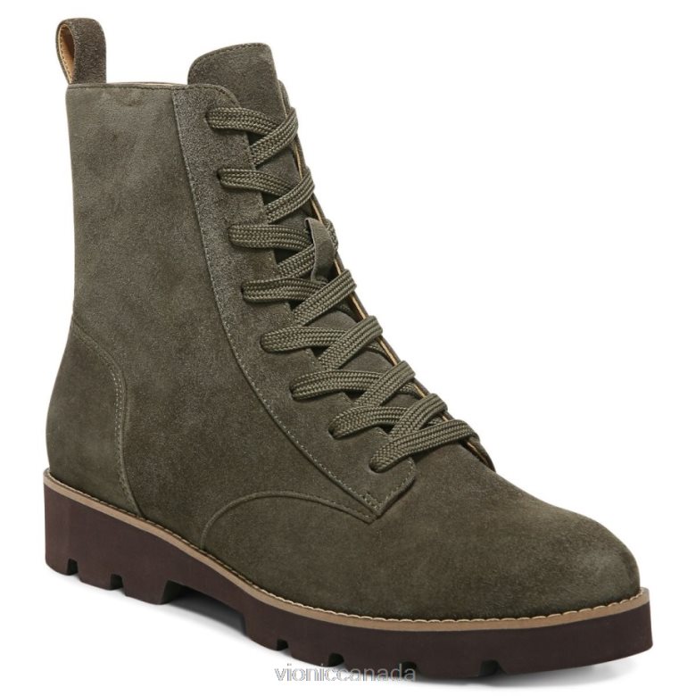Vionic Lani Lace-up Boot 464266834 Olive Suede Vionic canada