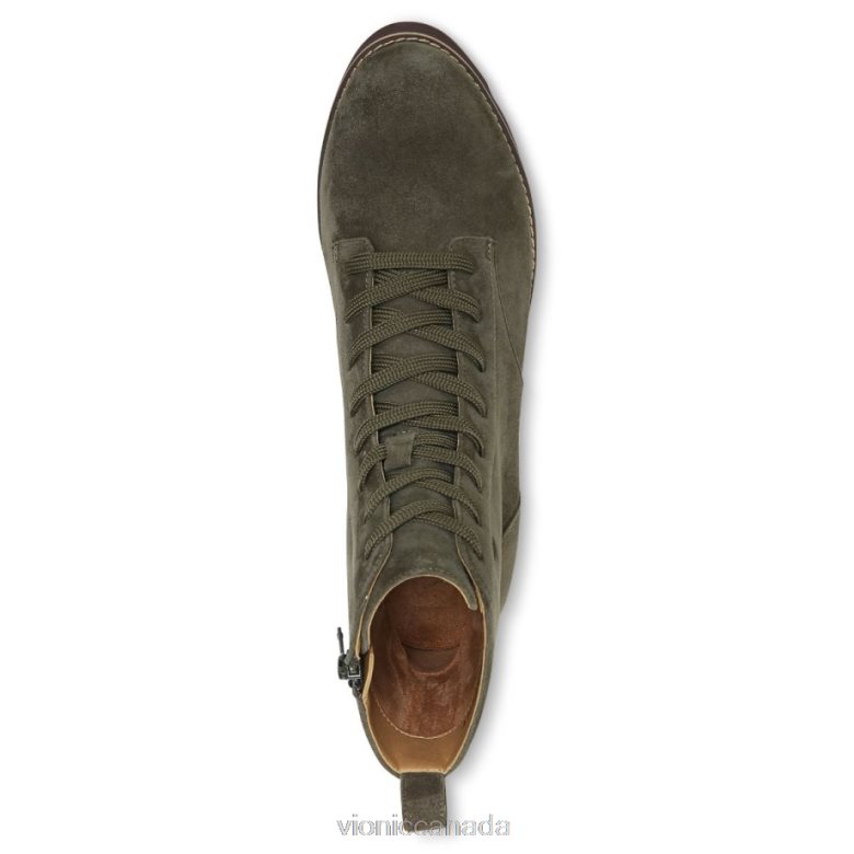 Vionic Lani Lace-up Boot 464266834 Olive Suede Vionic canada