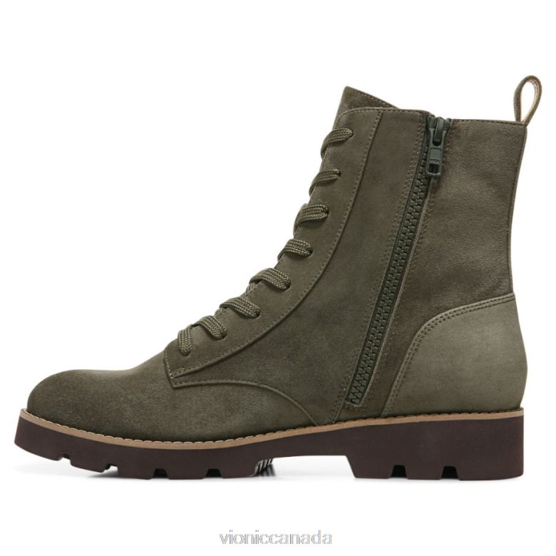 Vionic Lani Lace-up Boot 464266834 Olive Suede Vionic canada