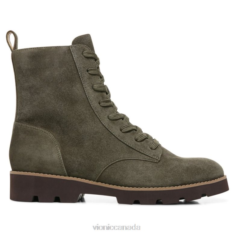 Vionic Lani Lace-up Boot 464266834 Olive Suede Vionic canada