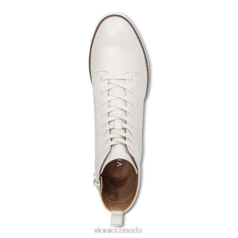 Vionic Lani Lace-up Boot 464266835 Cream Leather Vionic boots canada