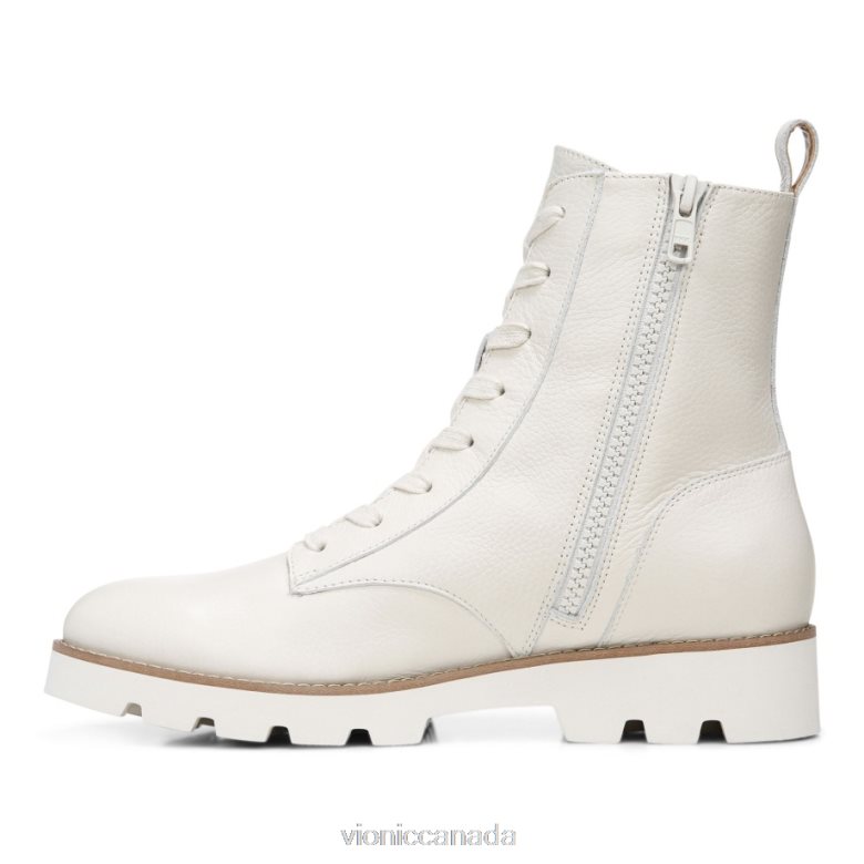 Vionic Lani Lace-up Boot 464266835 Cream Leather Vionic boots canada