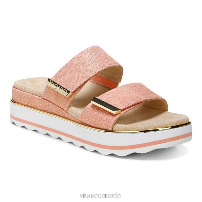 Vionic Brandie Flatform Sandal 464266918 Papaya Linen Vionic sneakers