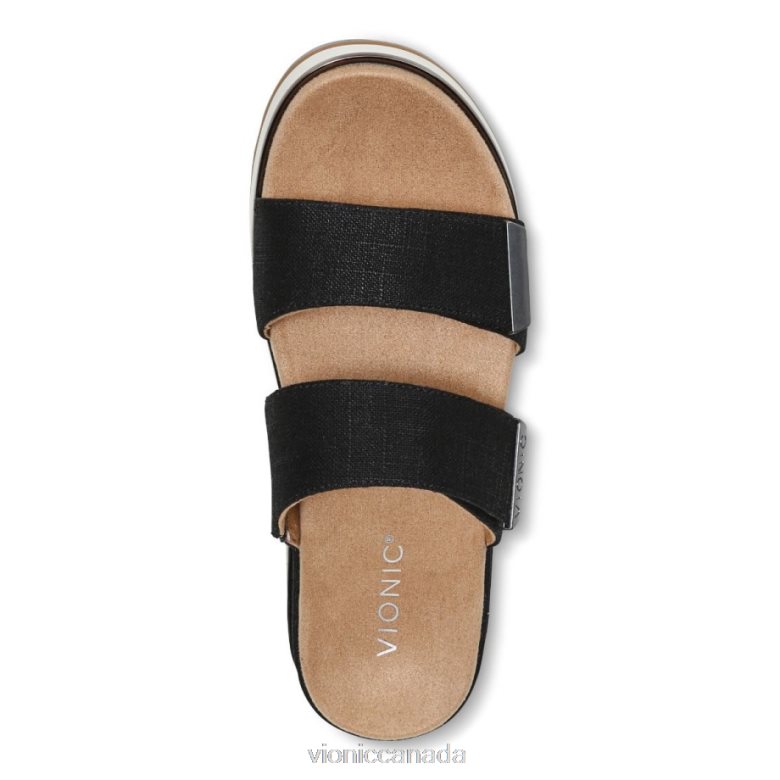 Vionic Brandie Flatform Sandal 464266922 Onyx Linen Vionic boots canada