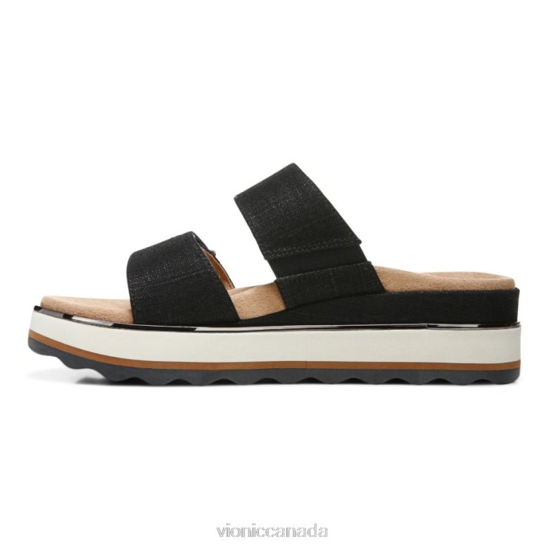 Vionic Brandie Flatform Sandal 464266922 Onyx Linen Vionic boots canada